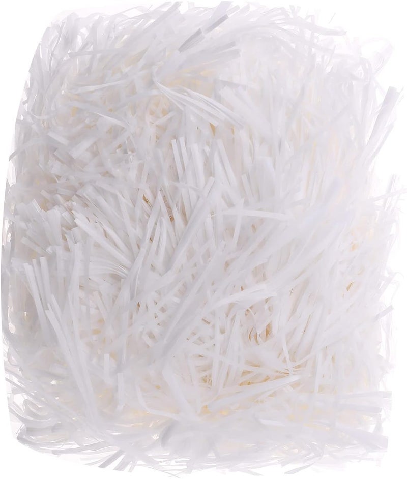 Red Dot Gift® 100g Eco-friendly Raffia Paper Shreds for Gift Box Filling (White) - Image 1