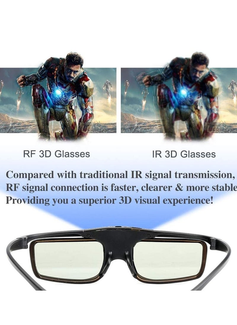 KASTWAVE - Rechargeable Active Shutter RF 3D Glasses, DELFINO RF 3D Glasses for Sony Epson Toshiba Sharp, Compatible with TDG-BT500A, SSG-5100GB, AN3DG40 - Image 1