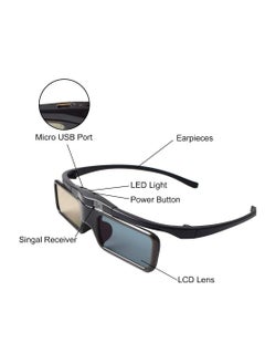 KASTWAVE Rechargeable Active Shutter RF 3D Glasses, DELFINO RF 3D Glasses for Sony Epson Toshiba Sharp, Compatible with TDG-BT500A, SSG-5100GB, AN3DG40  - Image 2