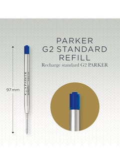 PARKER 1-Piece Refill For Ballpoint Pens Medium Tip Blue  - Image 2