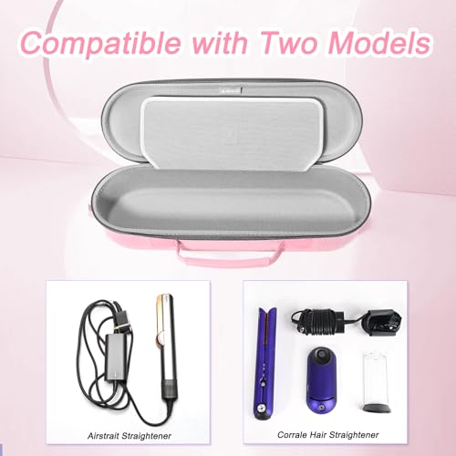 RLSOCO حقيبة سفر RLSOCO لمكواة الشعر Dyson Airstrait/Corrale (وردي) - Image 4