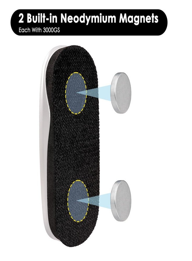 maxtek Magnetic Dry Erase Eraser, Glass Board Erasers, 1 Pack, Whiteboard Eraser for Dry Erase Board, Glass Board, Calendar Board, Office and School Supplies (Silver) - Image 2