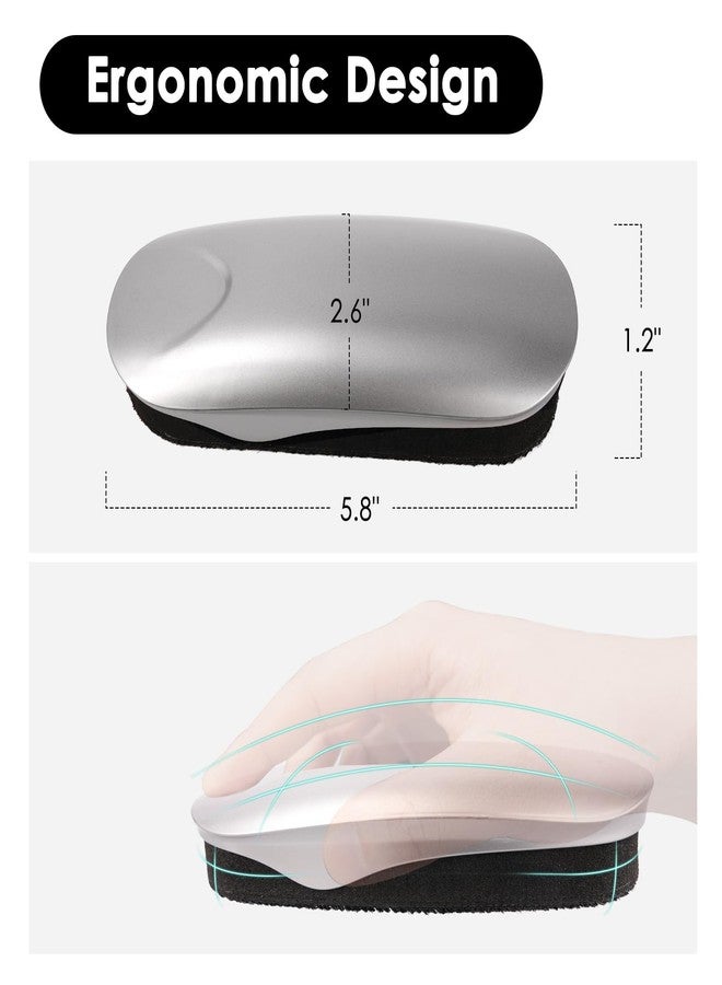 maxtek Magnetic Dry Erase Eraser, Glass Board Erasers, 1 Pack, Whiteboard Eraser for Dry Erase Board, Glass Board, Calendar Board, Office and School Supplies (Silver) - Image 4