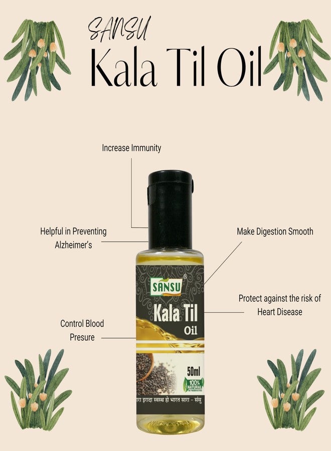 Sansu kala Til ka tel Natural Ayurvedic 50ml With Devdar oil Natural Cedarwood oil 50ml (Pack of 2) - Image 4