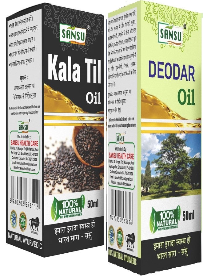 Sansu kala Til ka tel Natural Ayurvedic 50ml With Devdar oil Natural Cedarwood oil 50ml (Pack of 2) - Image 1