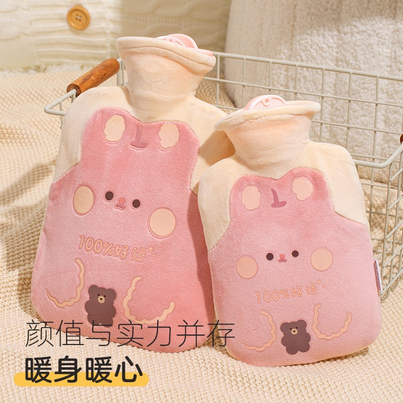 Plush Water Bag Water Injection Water Bag Dormitory Student Large Adult Explosion-Proof Irrigation Compress Female Belly Warming Girl - Image 3