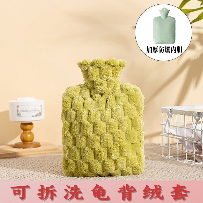 Plush Water Bag Water Injection Water Bag Dormitory Student Large Adult Explosion-Proof Irrigation Compress Female Belly Warming Girl - Image 1