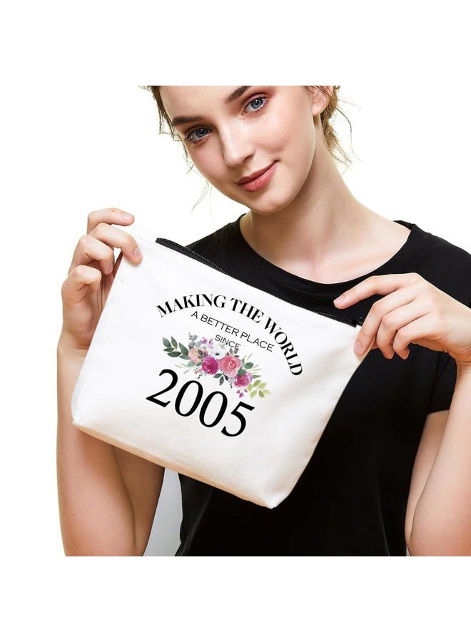 Fokongna Birthday Gifts for Girls from Mom Dad Grandma Aunt BFF Friends Since Birthday Gifts for Sister Makeup Bag, 2003, 9.5 x 7 inches - Image 3