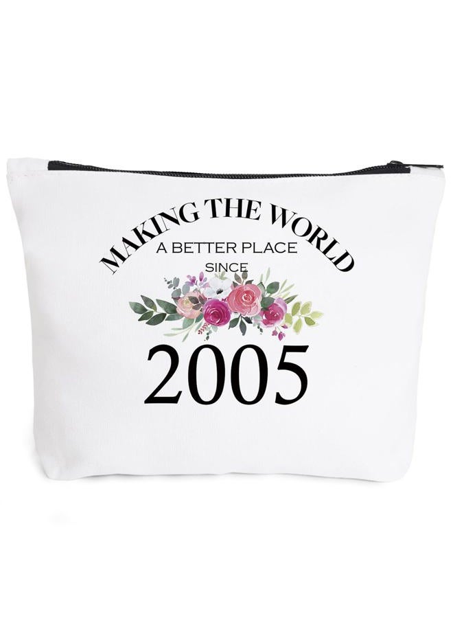 Fokongna Birthday Gifts for Girls from Mom Dad Grandma Aunt BFF Friends Since Birthday Gifts for Sister Makeup Bag, 2003, 9.5 x 7 inches - Image 1