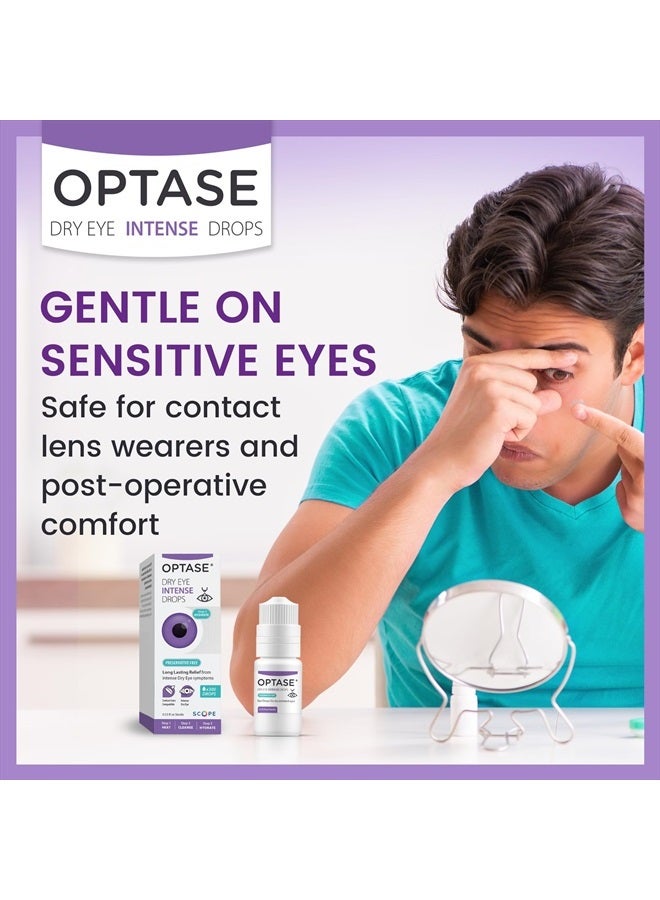 Dry Eye Intense Drops - Preservative Free Eye Drops for Long Lasting Relief - Artificial Tears to Relieve Severe Dry Eye Symptoms - Multidose Bottle - Step 3 Hydrate - .33 fl oz, 300 Doses