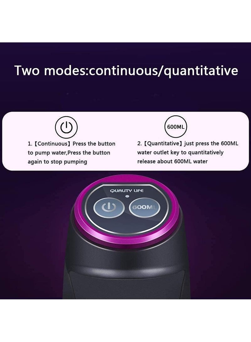 Necomi Necomi Water Bottle Pump, Drinking Water Pump, USB Charging Bottled Water Pump, Automatic Drinking Water Pump, For Universal 3-5 Gallon Bottle, Portable...  - Image 3
