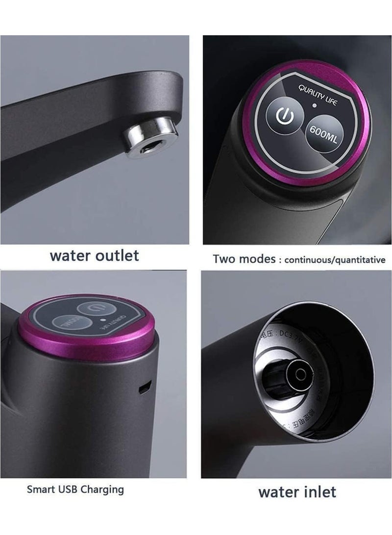 Necomi Necomi Water Bottle Pump, Drinking Water Pump, USB Charging Bottled Water Pump, Automatic Drinking Water Pump, For Universal 3-5 Gallon Bottle, Portable...  - Image 4