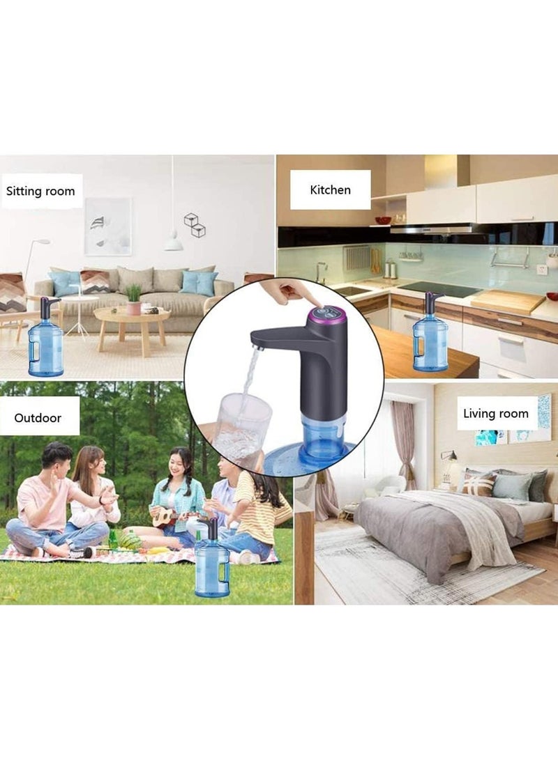 Necomi Necomi Water Bottle Pump, Drinking Water Pump, USB Charging Bottled Water Pump, Automatic Drinking Water Pump, For Universal 3-5 Gallon Bottle, Portable...  - Image 2