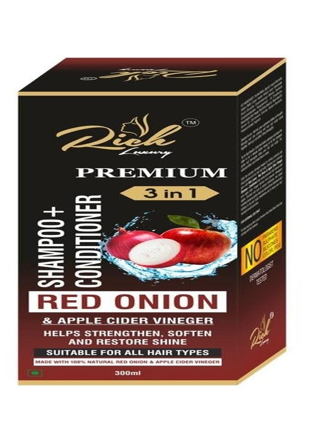 Rich Luxury Premium Onion+Apple Cider Vinegar+Conditioner (3 in 1) Shampoo - Image 2