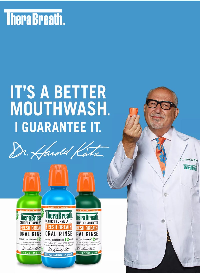 TheraBreath - Fresh Breath Oral Rinse Invigorating ICY Mint Flavor 500 ml - Image 1