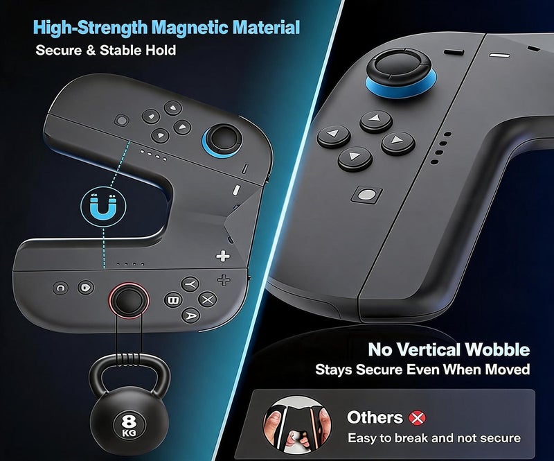 Switch Magnetic Charging Grip Joy-on Controller Handle - Image 3