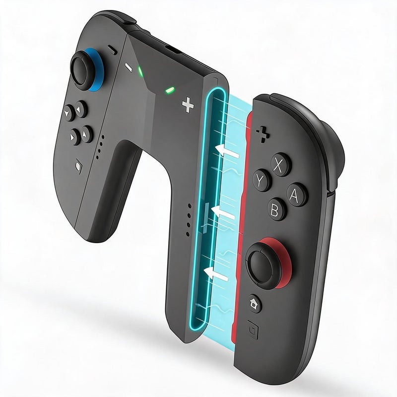 Switch Magnetic Charging Grip Joy-on Controller Handle - Image 1