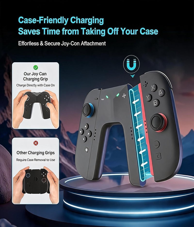 Switch Magnetic Charging Grip Joy-on Controller Handle - Image 2