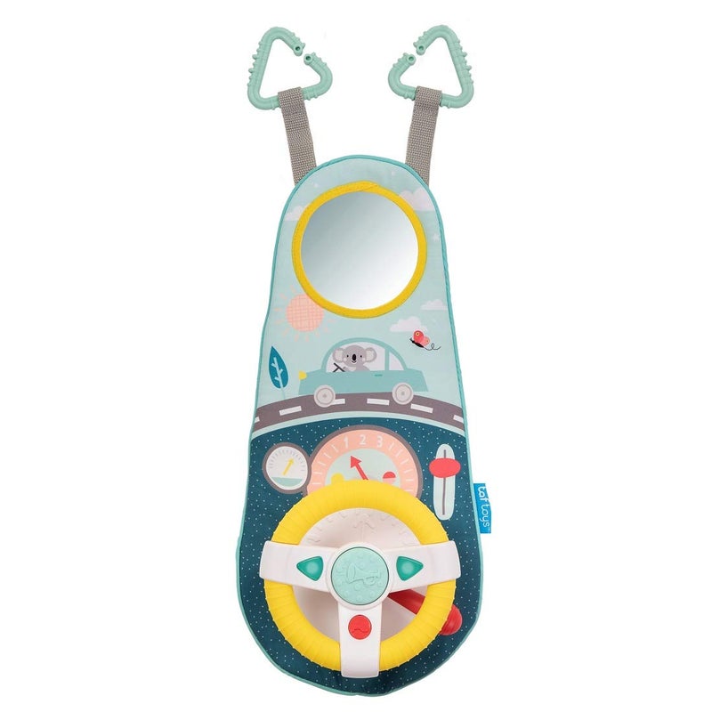 Taf Toys Taf Toys Koala Car Wheel Toy Travel Toy. Car Steering Wheel with Horn & Gears Car Seat Travel Game. Button Operated Sounds & Lights. Easy To Install. Sensory Toy Suitable for Boys & Girls 12 months + - Image 1