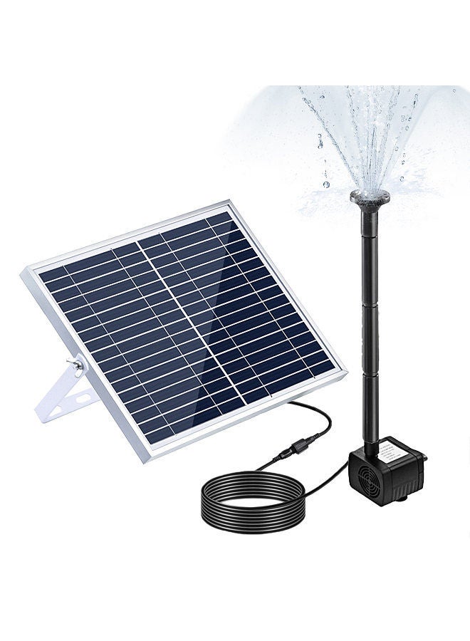 10W Solar Fountain Pump with Large Solar Panel 3 Nozzles Max. Water Height 100cm for Bird Bath Fish Tank Small Pond Garden Decoration
