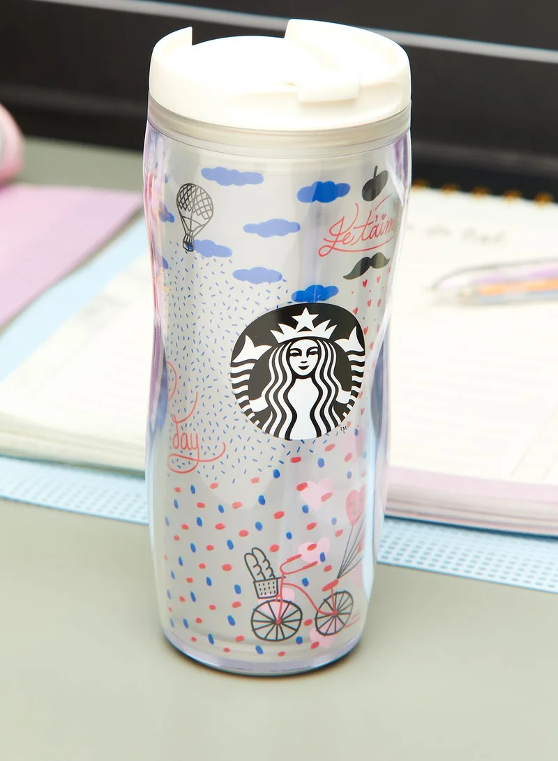 Starbucks Plastic Meet Me In Paris Travel Flask Mug 12Oz