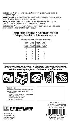 Hy-Ko Packaged Numbers & Letters, DIY Address Number Stickers for Deliveries and Navigation, Self-Adhesive House Decals for Siding, Door, Mailboxes - Image 2