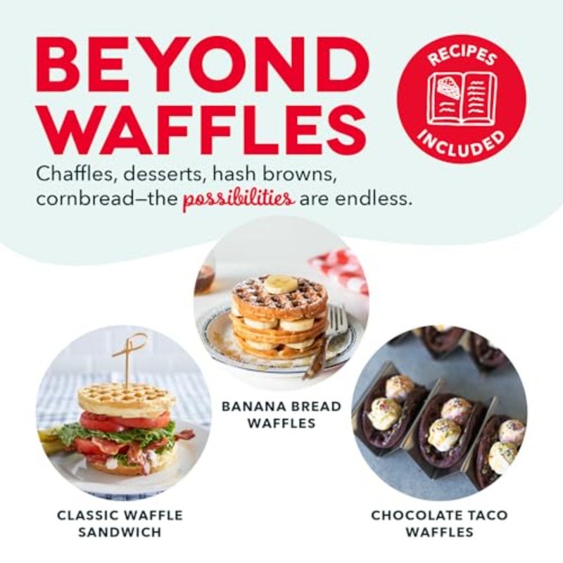 Mini Waffle Maker Machine For Individuals, Paninis, Hash Browns, and Other On The Go Breakfast, Lunch, Or Snacks With Easy To Clean, Non-Stick Sides, 4 Inch, Aqua - Image 5