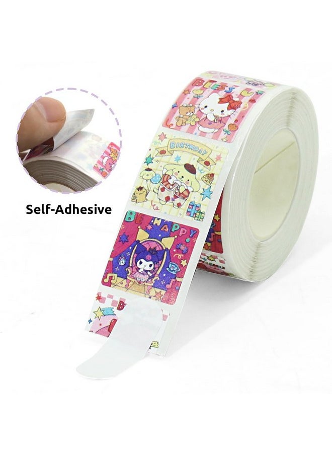 HASTHIP HASTHIP® 500Pcs Sanrio Stickers - 8 Designs Kuromi & Sanrio Stickers, Cute Stickers Decals Assorted Kawaii Sticker Gifts for Kids Teens Girls Adults, Ideal DIY Decor & Gift for Sanrio Fans  - Image 4