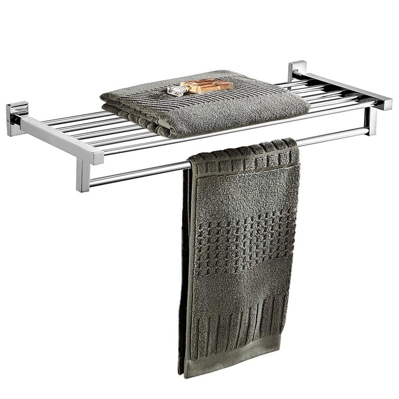 Alton ALTON Chrome Finish Brass Chrome Towel Rack (24-Inch) - Image 1