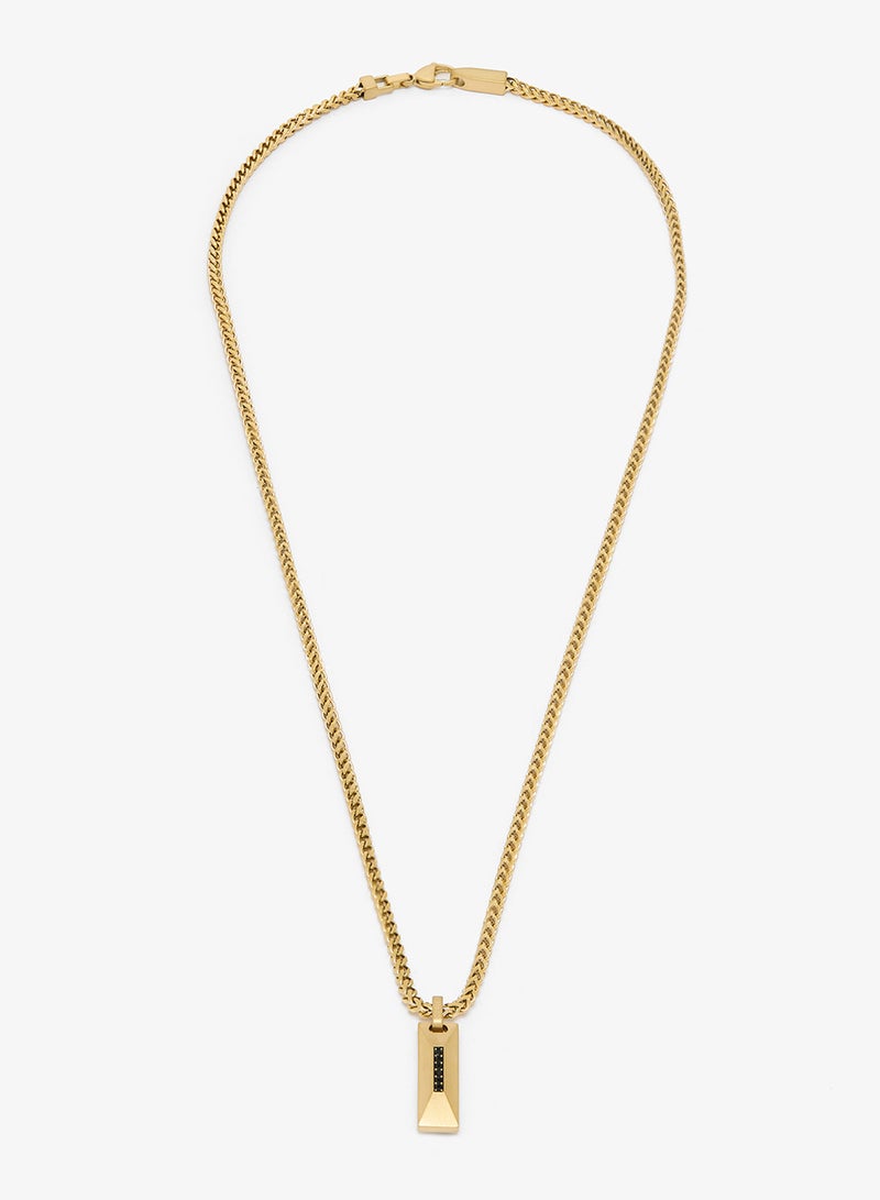 GUESS 26 Inch Matte Crystals Tag Necklace - Image 1