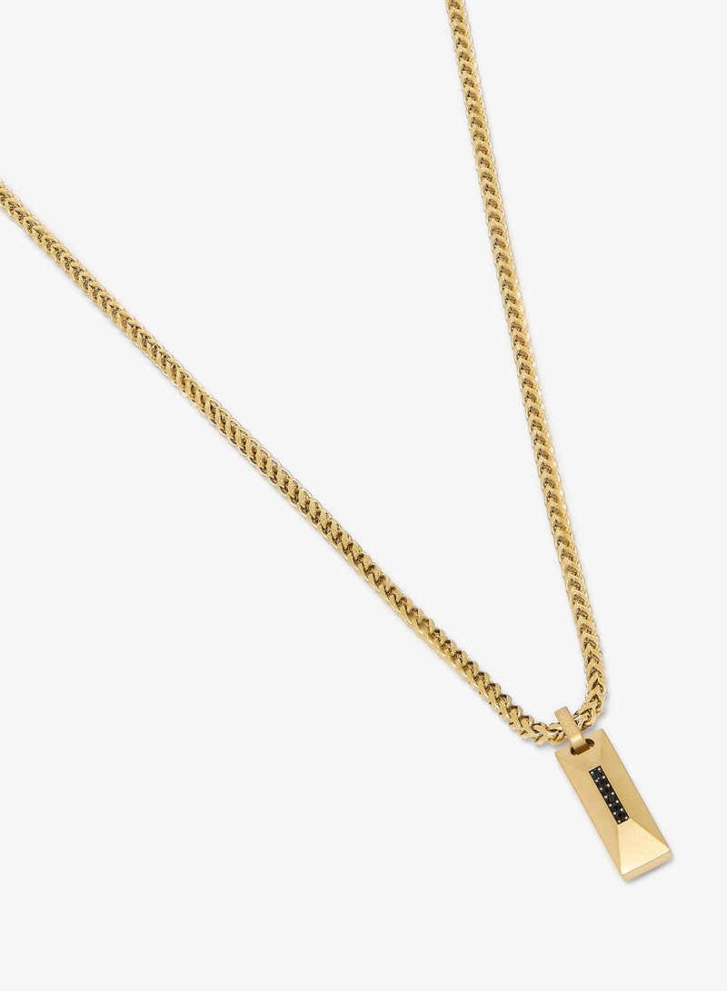 GUESS 26 Inch Matte Crystals Tag Necklace - Image 2