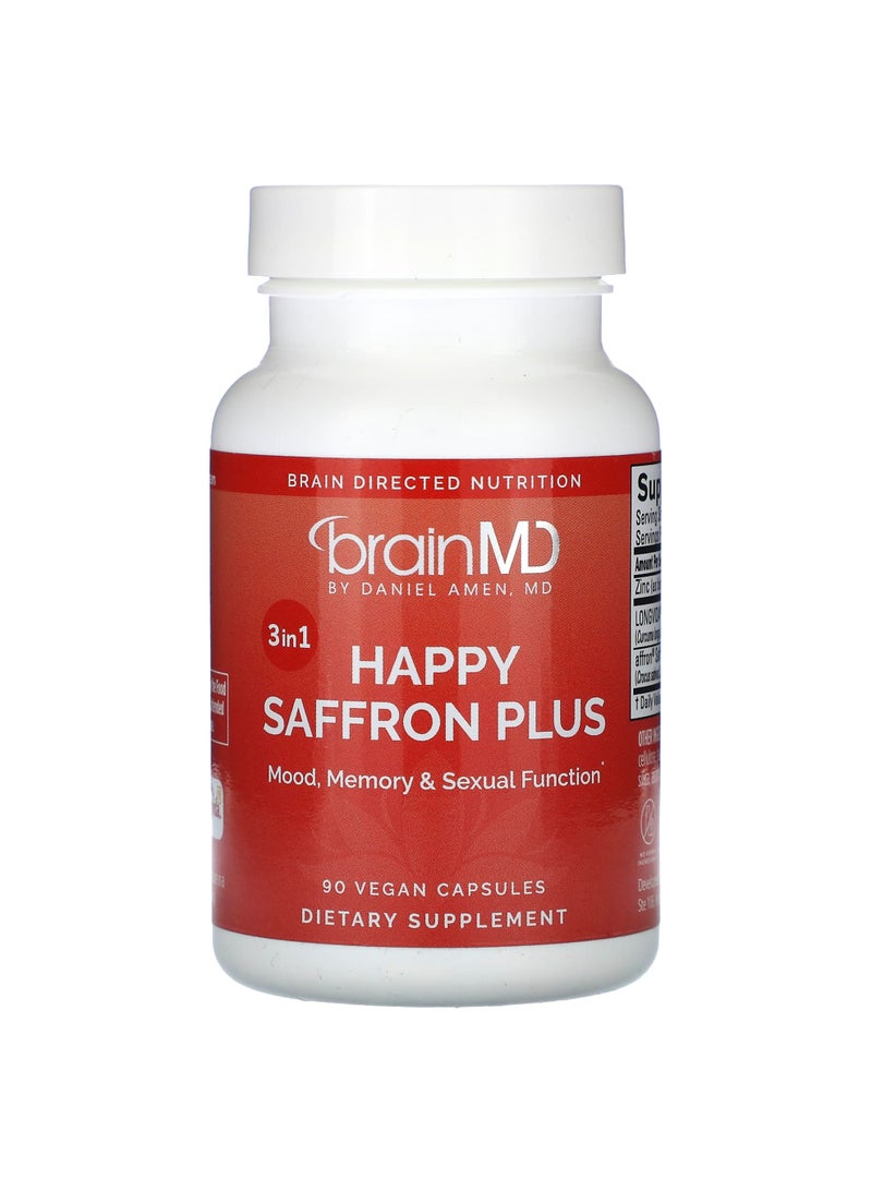 Happy Saffron Plus, 90 Vegan Capsules