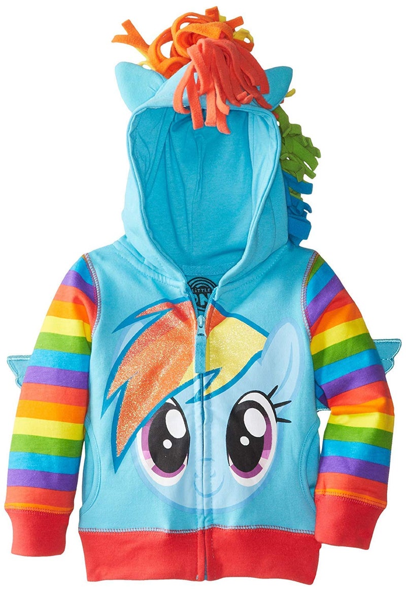 My Little Pony Rainbow Dash Blue Girls Costume Hoodie Sweatshirt, Blue/Multi, 8/10/Medium - Image 5