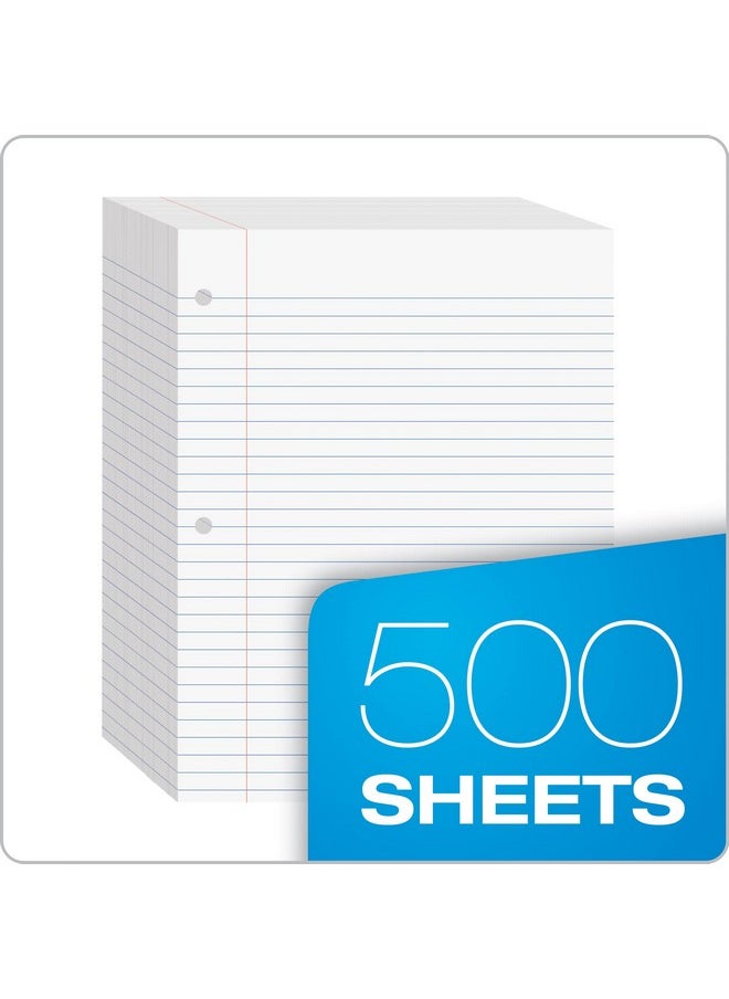 Oxford Oxford Filler Paper, 8 x 10-1/2 Inch Wide Ruled Paper, 3 Hole Punch, Loose Leaf Notebook Paper for 3 Ring Binders, 500 sheets (62330), white  - Image 2