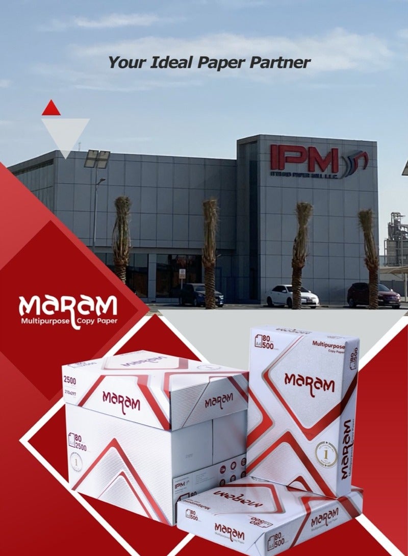 Maram A4 quality Print Paper A4 Size 80 gsm for printer and copying (Box of 5 Reams) - Image 5
