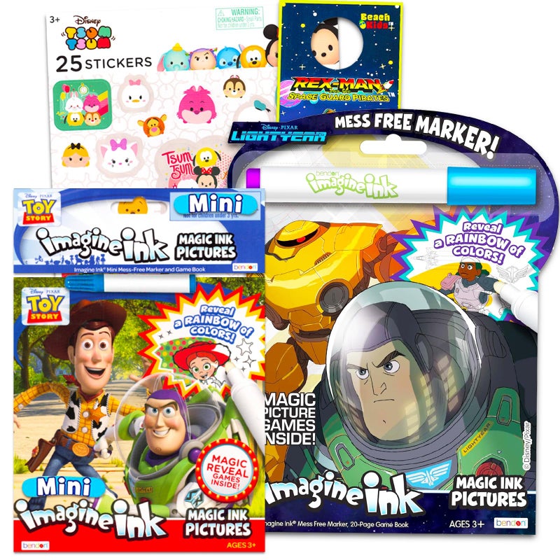 Bendon Disney Toy Story Lightyear Imagine Ink Coloring Book Set Kids Toddlers 2 Toy Story MessFree Activity Books with Stickers and More - Image 2