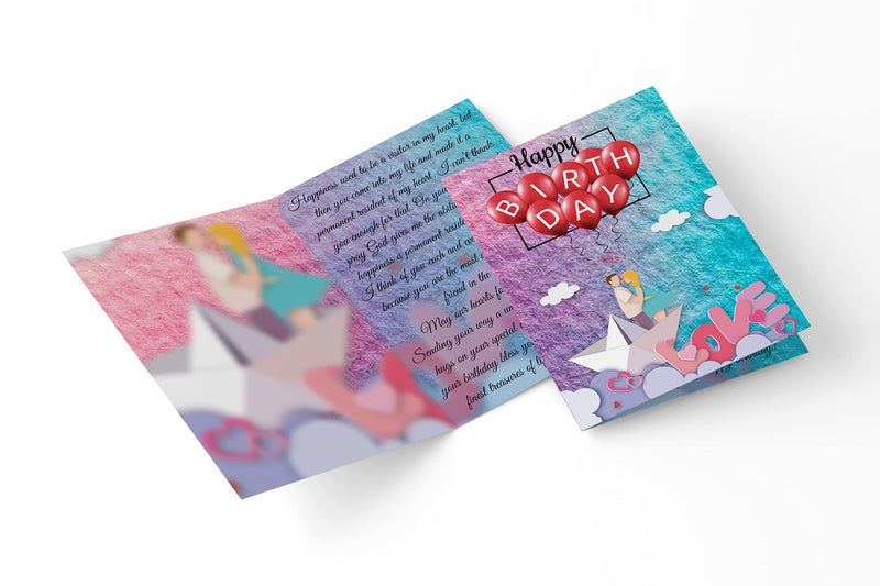 Gaurangi Happy Birthday Greeting Card for Lover - Birthday Greeting Card For Boyfriend - Birthday Gift For Girlfriend/Wife/Husband/Fiance (Set 1 Greeting Card) - Image 2