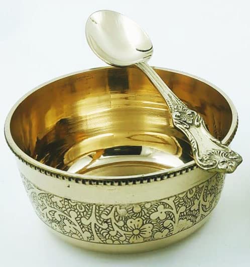 1Katori and 1 Spoon Brass Set - Image 4