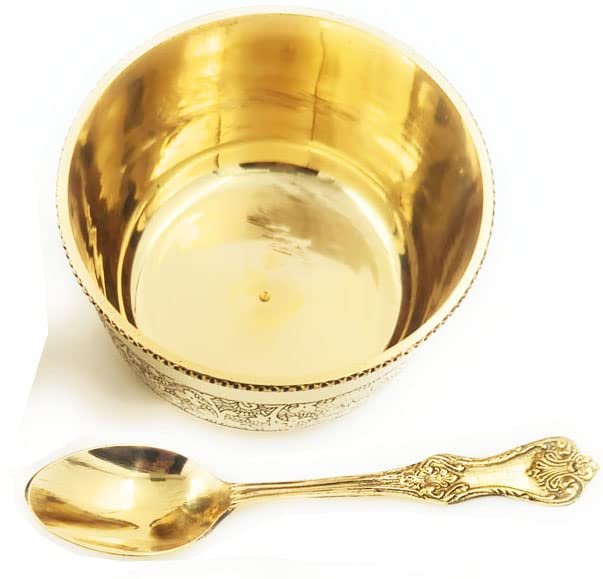 1Katori and 1 Spoon Brass Set - Image 3