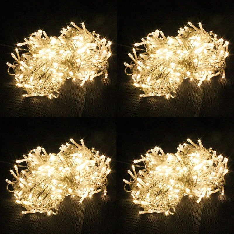 VELOCIOUS Velocious 12 Meter LED Pixel String Light 40 ft for Diwali Christmas Home DecorationHeavy Duty Copper Led Pixel String Light Its not Low Quality Rice StringWarm WhitePack of 4  - Image 1