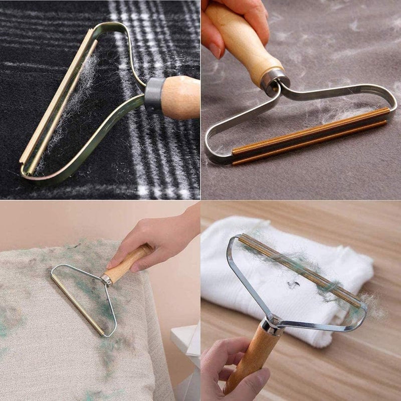 2PCS Lint Roller, Portable Lint Remover Clothes Fuzz Shaver, Lint Cleaner Pro Reusable Fabric Shaver for Carpet Sweater Woven Coat Pet Hair - Image 5