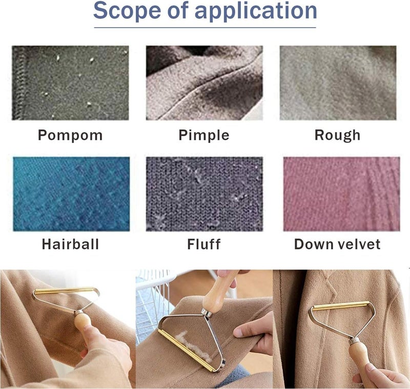 2PCS Lint Roller, Portable Lint Remover Clothes Fuzz Shaver, Lint Cleaner Pro Reusable Fabric Shaver for Carpet Sweater Woven Coat Pet Hair - Image 4