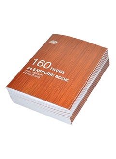 FIS دفاتر تمارين مسطرة 4 أسطر، 160 صفحة، عبوة من 10 قطع، مقاس A4 - FSEBA44LN1602  - Image 1
