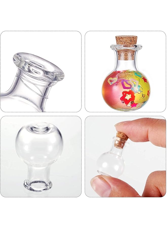 erorex 30 Pcs Mini Glass Bottles Clear Wishing Bottles With Cork Stoppers For Wedding Birthday Party Diy Crafts Supplies - Image 2