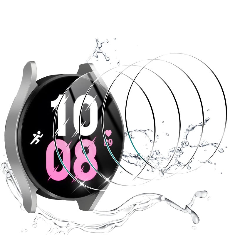 YMHML 4 Pack for Samsung Galaxy Watch 7 40mm /Watch 6 40mm /Watch 5 40mm Screen Protector Tempered Glass, YMHML Waterproof 9H Hardness Film for Galaxy Watch 7/6 / 5 Accessories - Image 1
