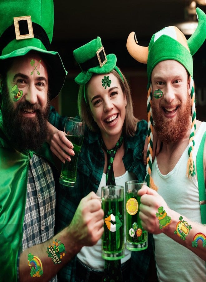 atydkug 117PCS St Patricks Day Temporary Tattoos for Kids Men Women, Tiny Green Shamrock Tattoos Stickers, Saint St. Patrick's Day Fake Tattoos for Adults, Irish Parade and Party Favors Decoration - Image 3