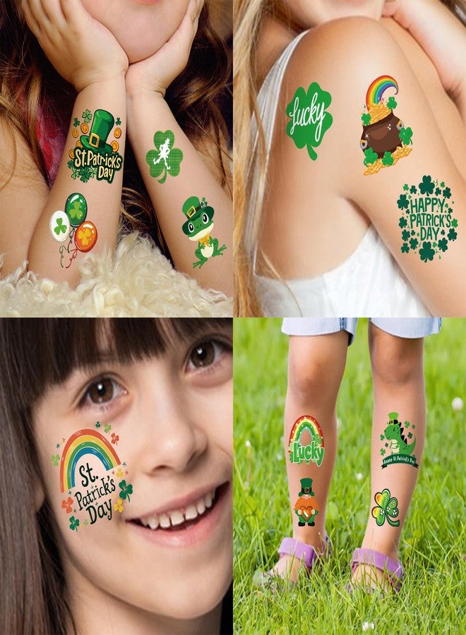atydkug 117PCS St Patricks Day Temporary Tattoos for Kids Men Women, Tiny Green Shamrock Tattoos Stickers, Saint St. Patrick's Day Fake Tattoos for Adults, Irish Parade and Party Favors Decoration - Image 4
