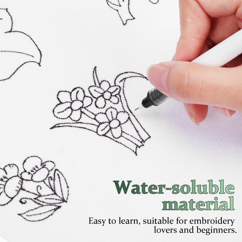 8 Sheets Wash Embroidery Stabilizer Water Soluble Fabric Blank Machine Embroidery Paper For Sewing And Quilting Projects - Image 5