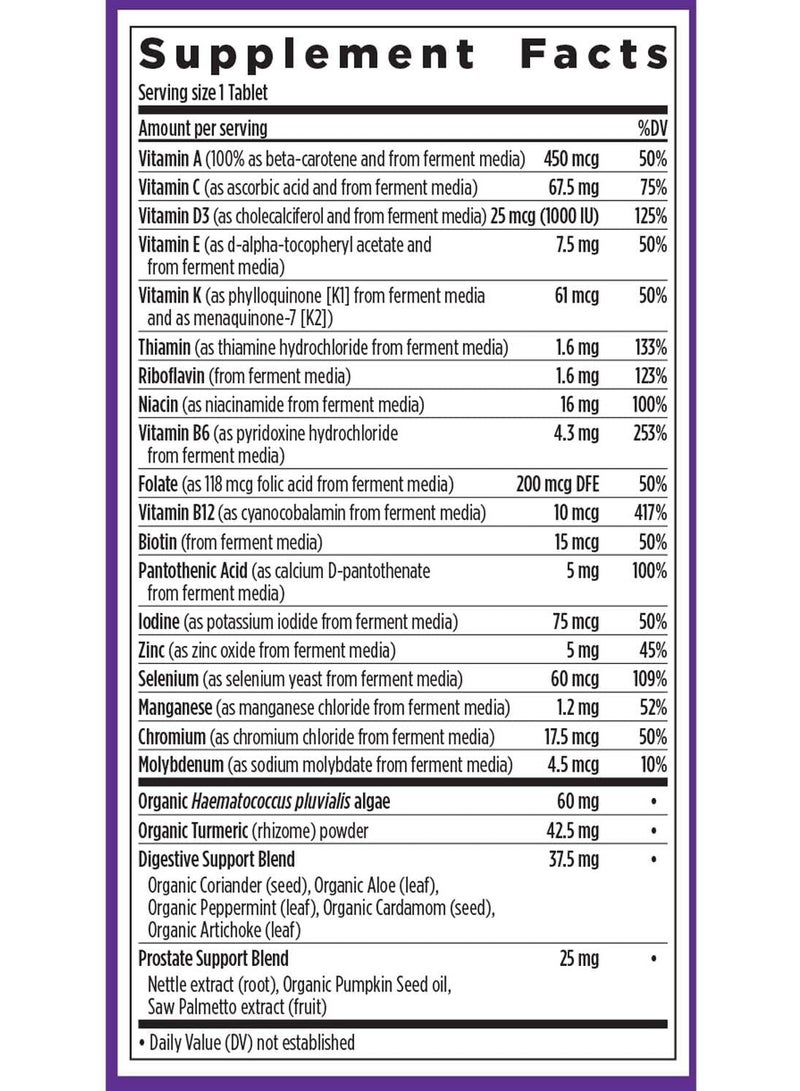 New Chapter Every Man's One Daily Multivitamin 55+, 72 Vegetarian Tablets - Image 3