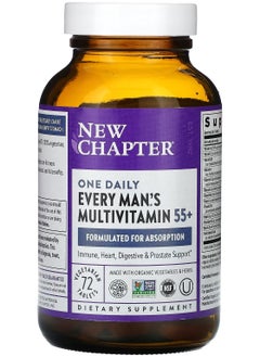 New Chapter Every Man's One Daily Multivitamin 55+, 72 Vegetarian Tablets  - Image 2